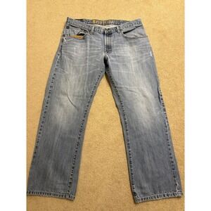 Lee Jeans Men's 36x30 Heritage Relaxed Straight Blue Denim Pants